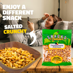 Tradiciones Andinas Chulpe Corn Plate Service offers a restaurant-style snack for gatherings.