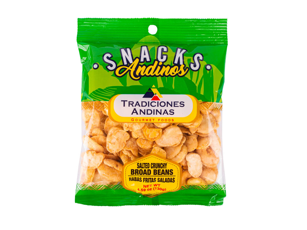 Tradiciones Andinas salted crunchy fava beans bag for on-the-go snacking