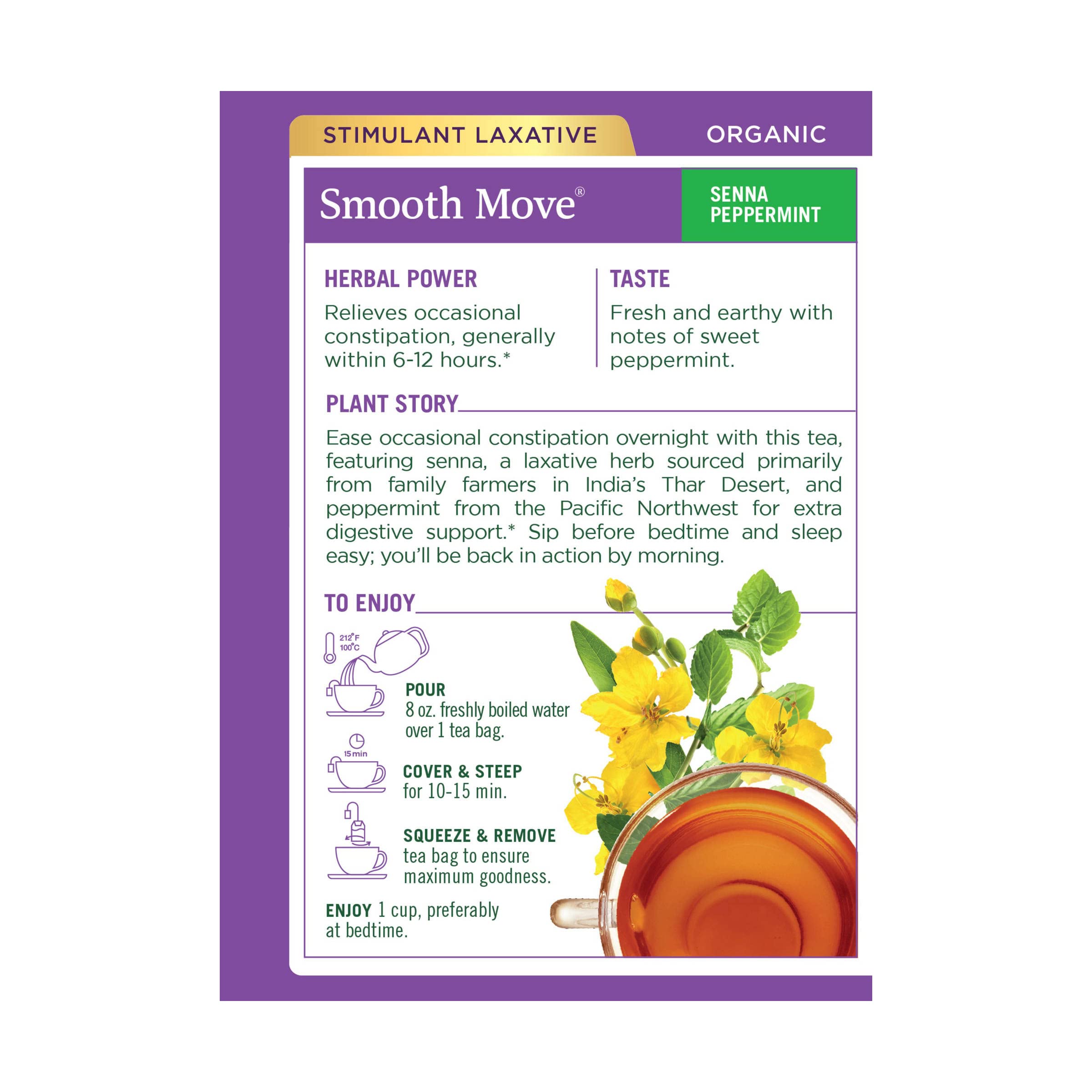 Traditional Medicinals compostable tea bags packaging emphasizes eco-friendly, waste-conscious choice