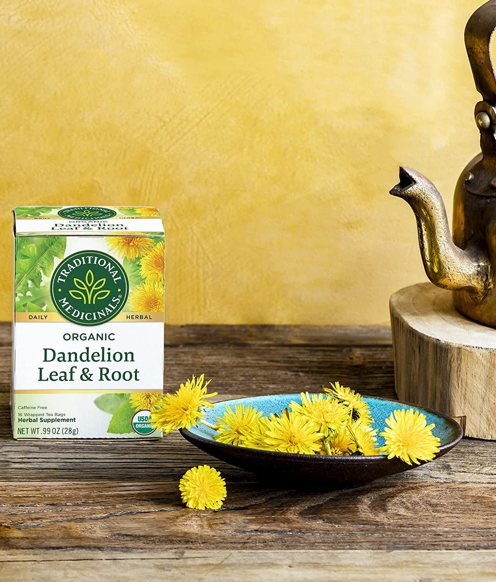 Traditional Medicinals dandelion tea ready for daily ritual and wellness.