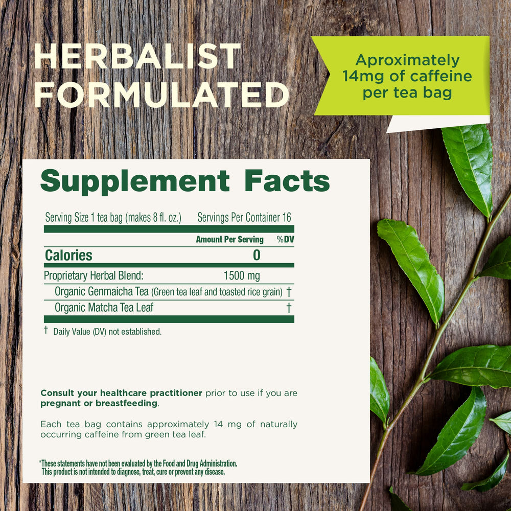 Traditional Medicinals tea notes earthy and nutty genmaicha flavor