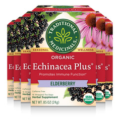 Traditional Medicinals Echinacea Plus Elderberry tea bags for immune-support rituals