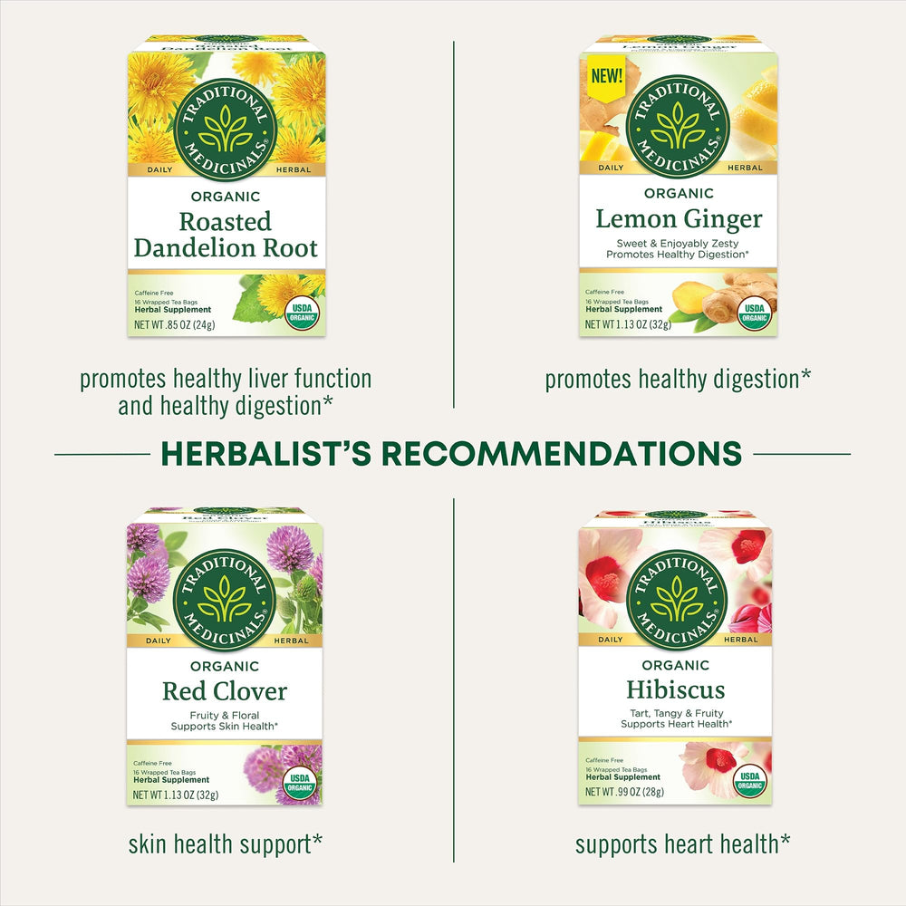 Traditional Medicinals Everyday Detox Lemon organic and kosher icons appear on the packaging.