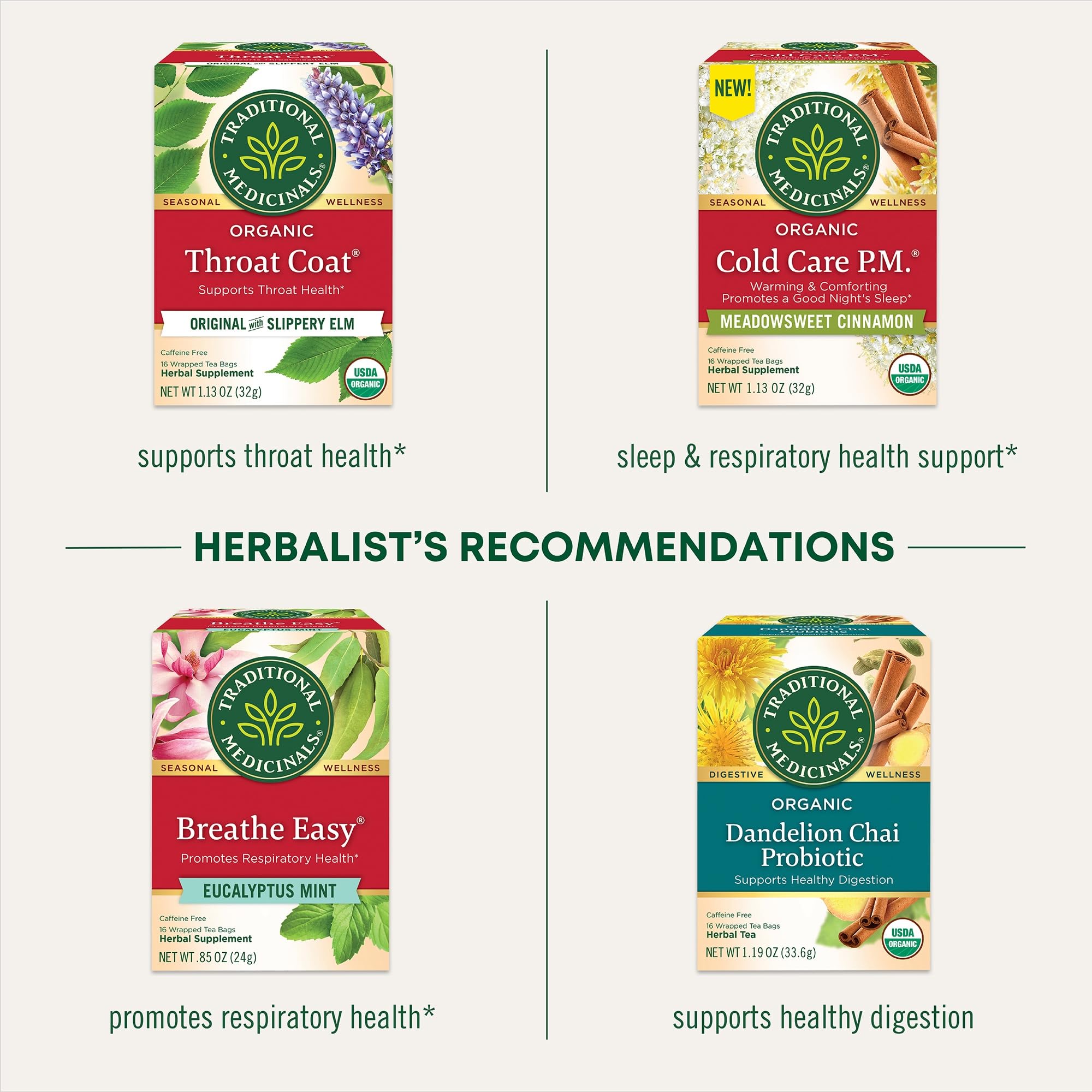 Traditional Medicinals Fair Wild ingredients label indicating ethical sourcing.