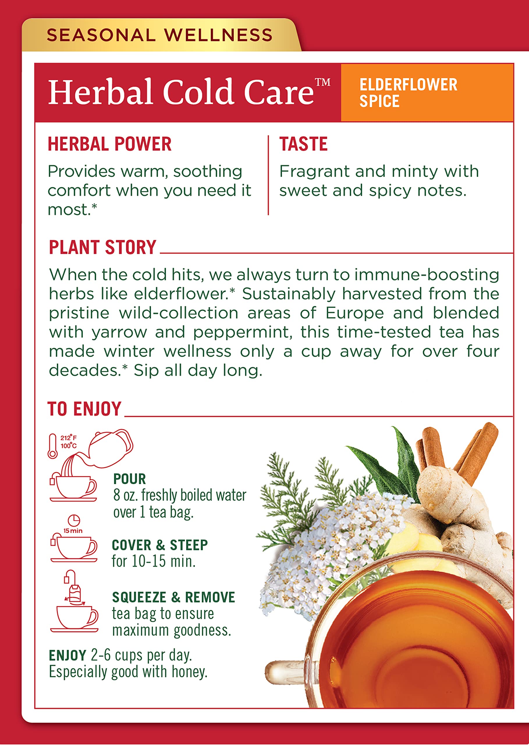 Traditional Medicinals fragrant herbal tea inviting mindful sipping
