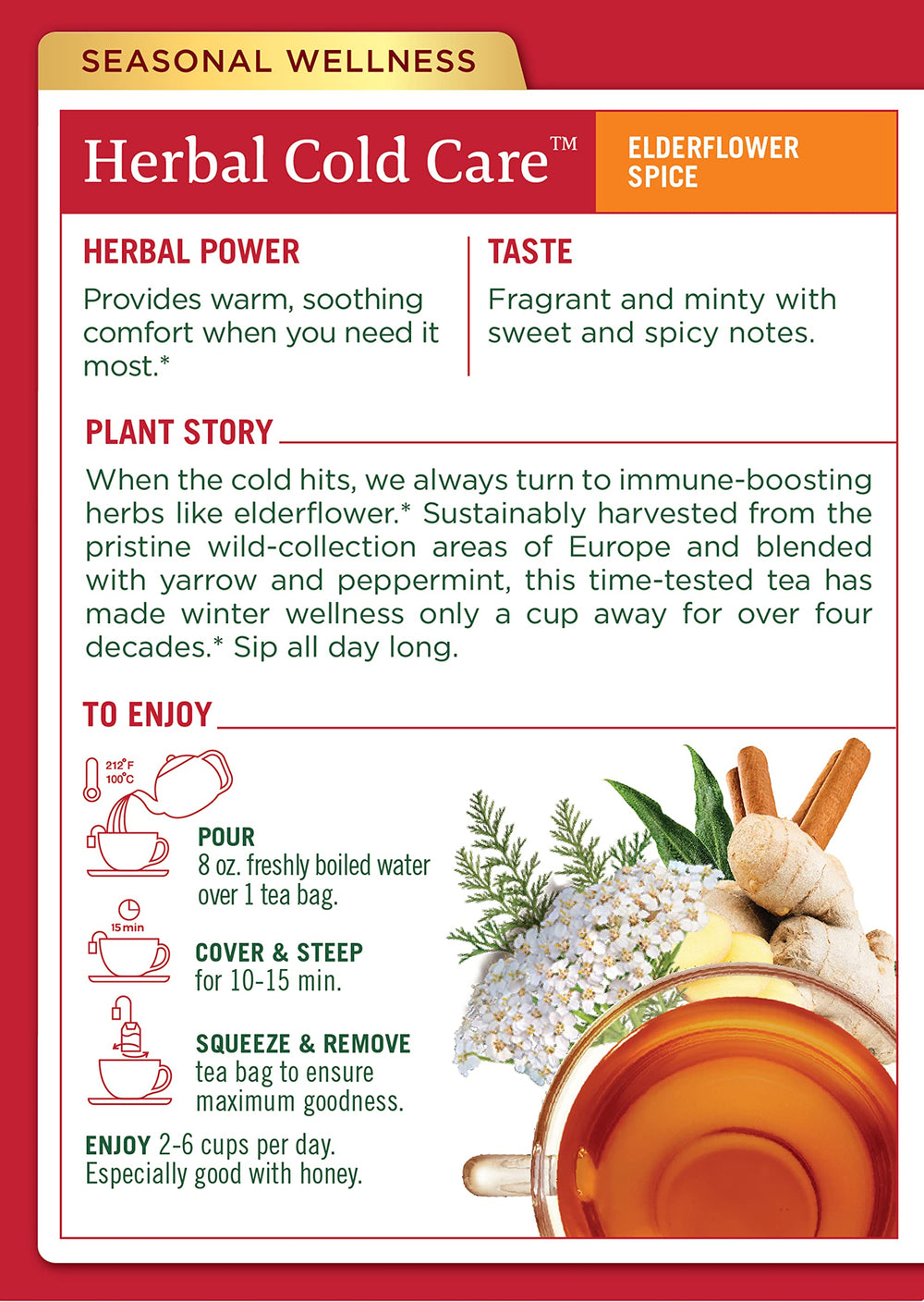 Traditional Medicinals fragrant herbal tea inviting mindful sipping