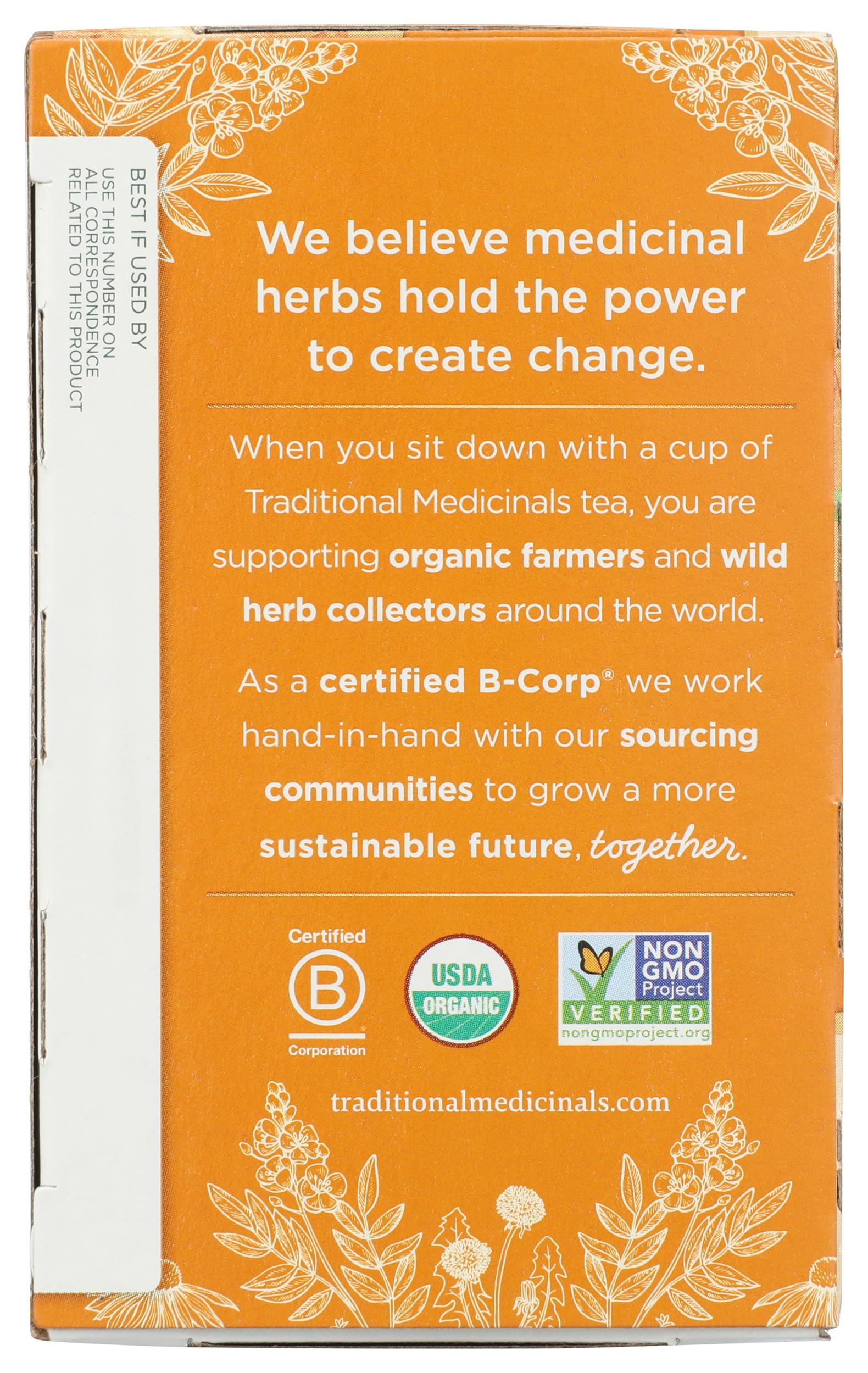 Traditional Medicinals Ginger Aid certifications badge and logos