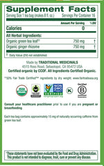 Brewing Traditional Medicinals green tea with ginger for a warming cup