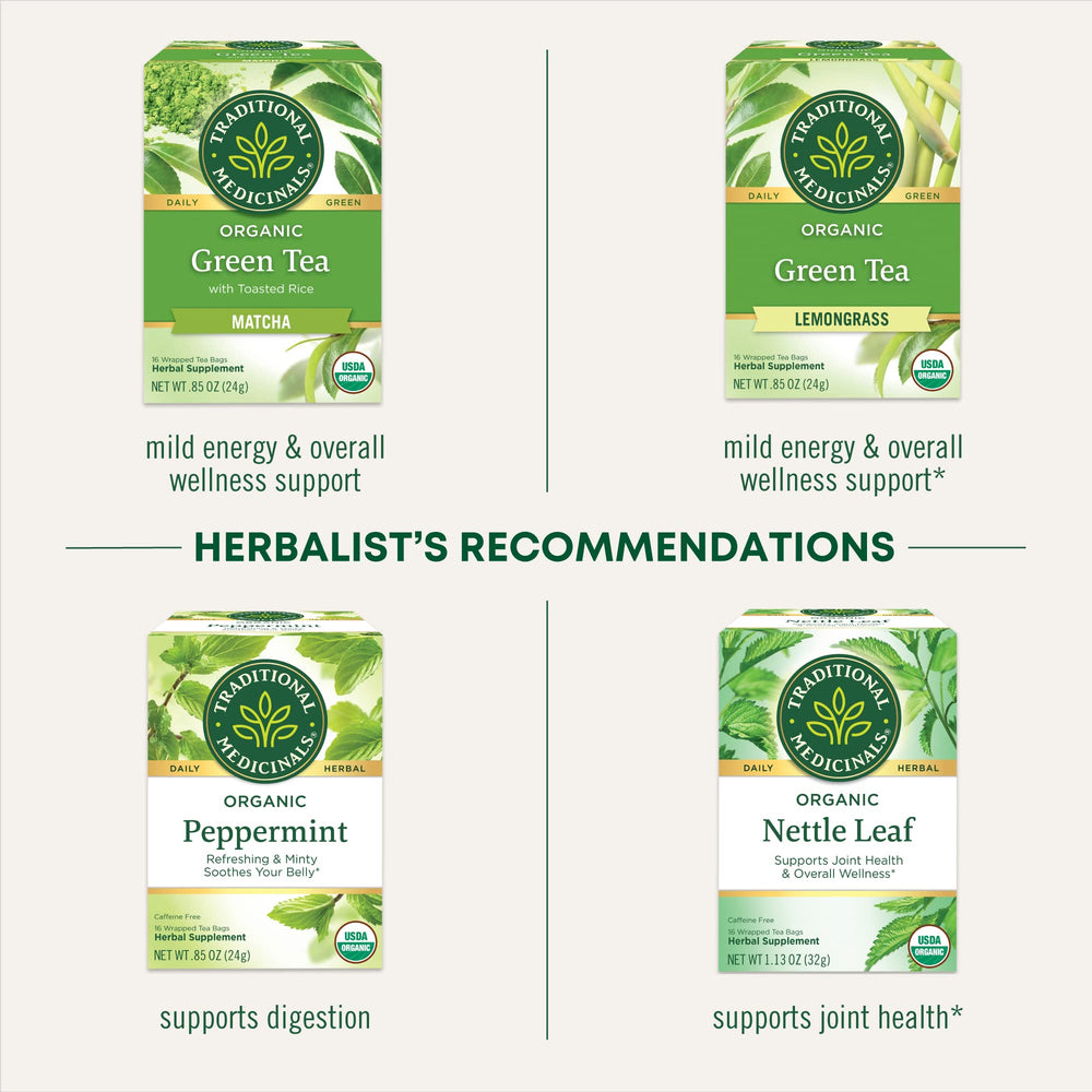 Traditional Medicinals Green Tea Ginger fair trade badge supporting ethical partnerships