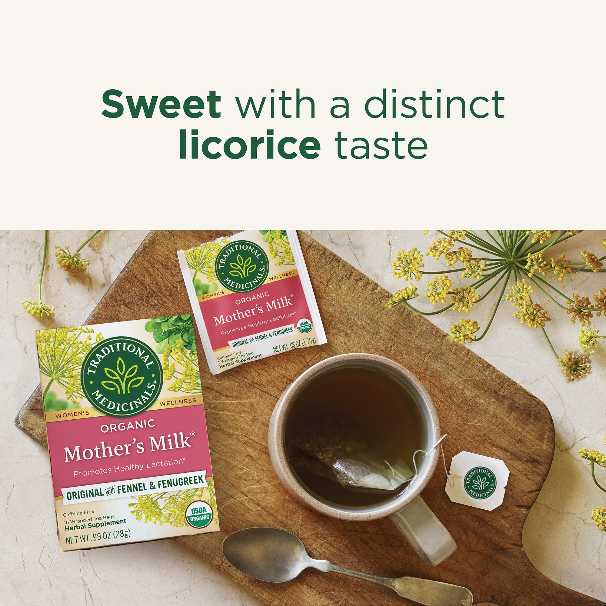 Traditional Medicinals herbal blend with fennel and fenugreek aroma