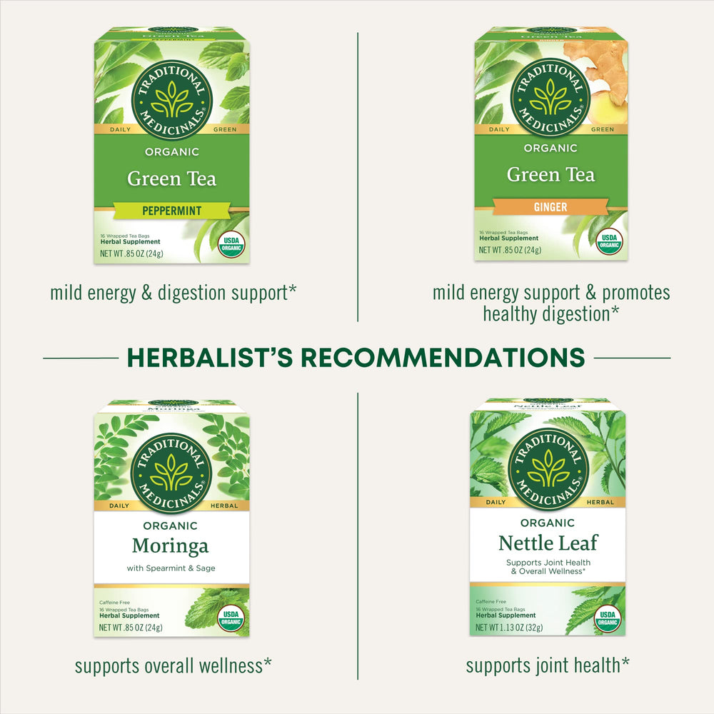 Traditional Medicinals herbalist-formulated tea for mindful breaks
