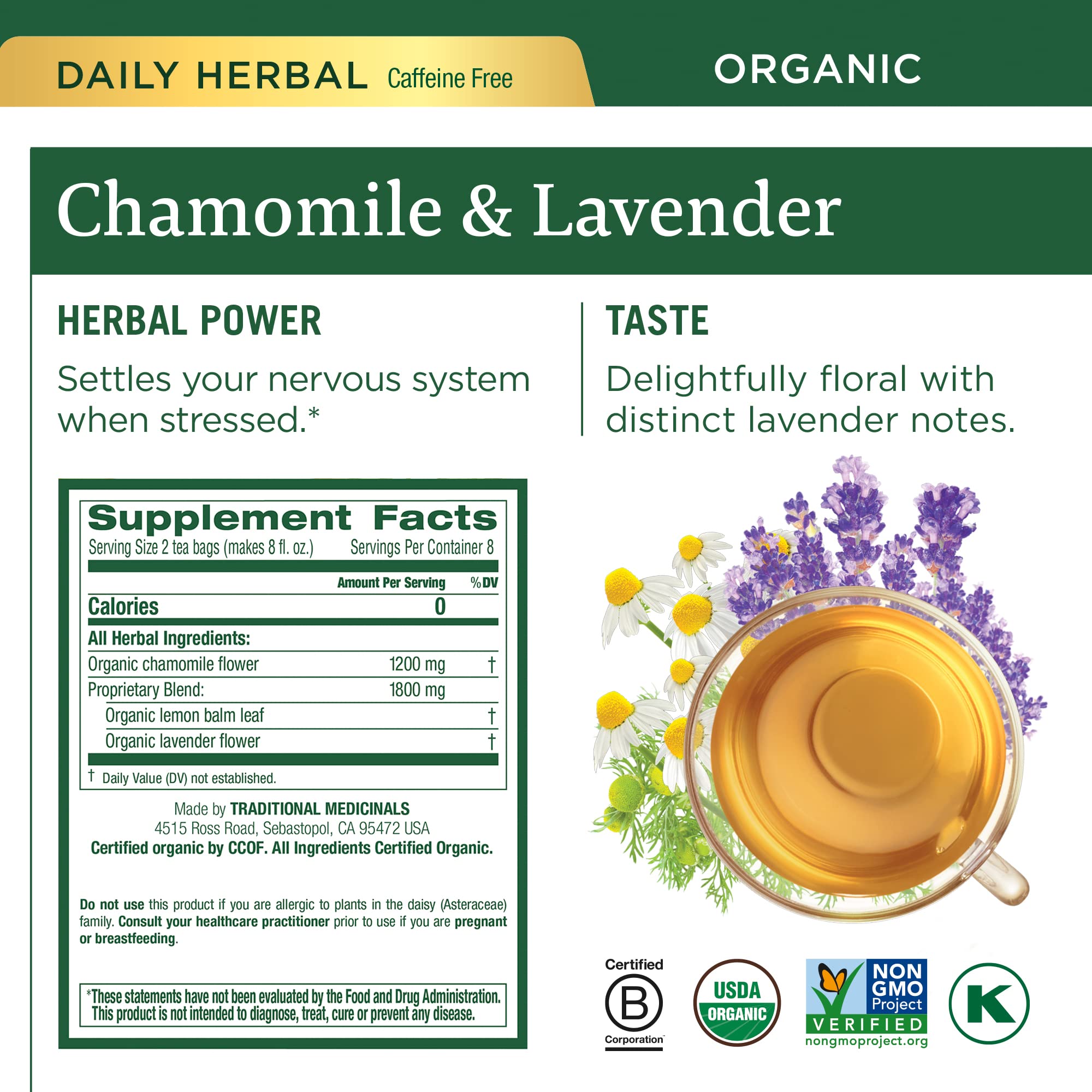 Traditional Medicinals Night Night tea bags designed for gentle nighttime winding down.