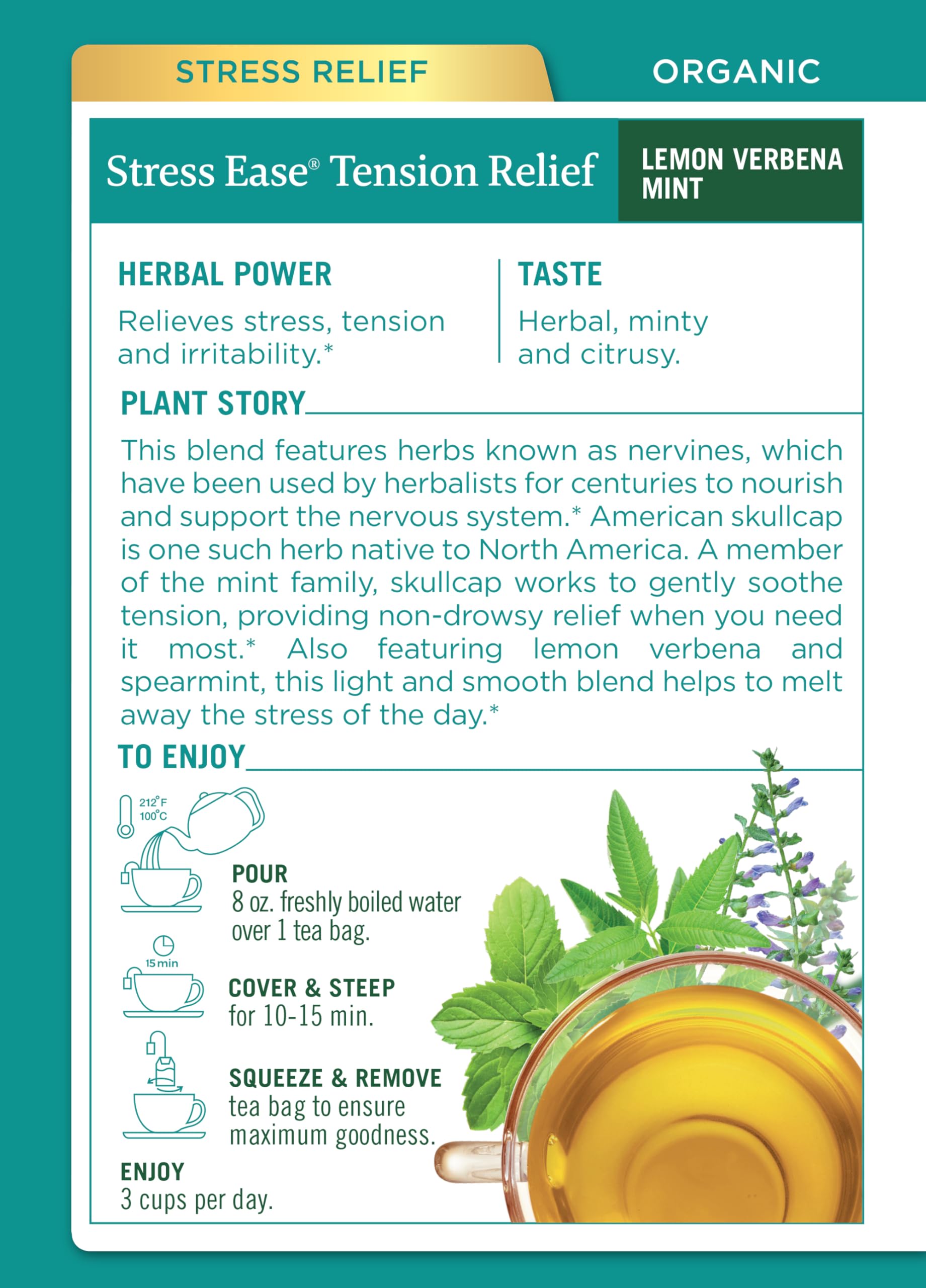 Traditional Medicinals Nighty Night Extra tea bags with extra calm for late evenings.