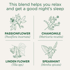 Traditional Medicinals Nighty Night box front signals organic, caffeine-free herbal blend.