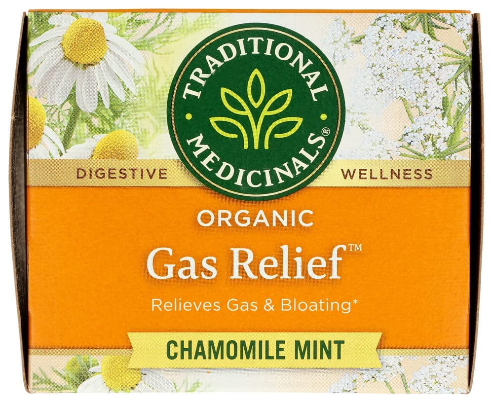 Traditional Medicinals organic-certification-seal signals quality and non-GMO status.