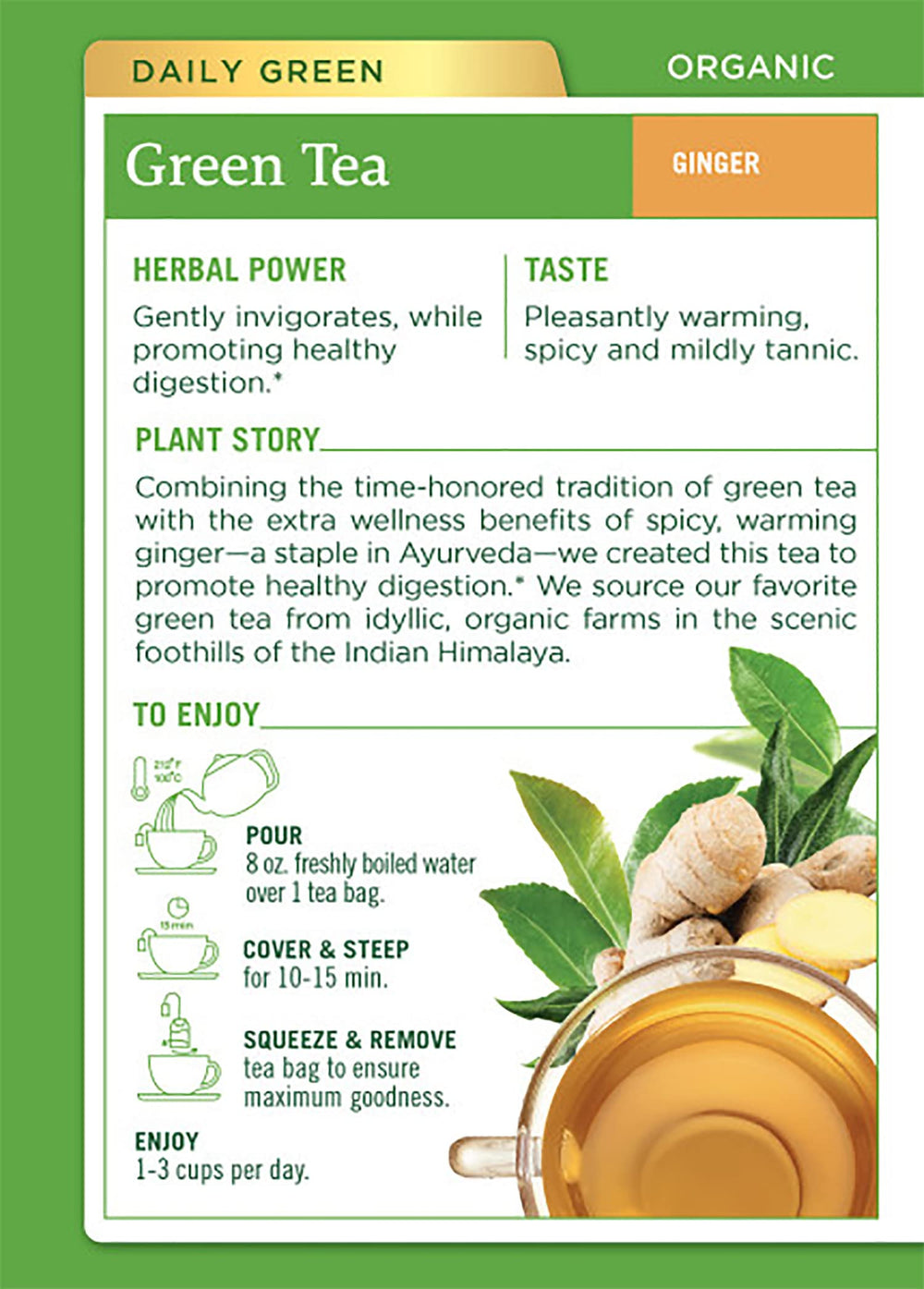 Organic certification label on Traditional Medicinals packaging