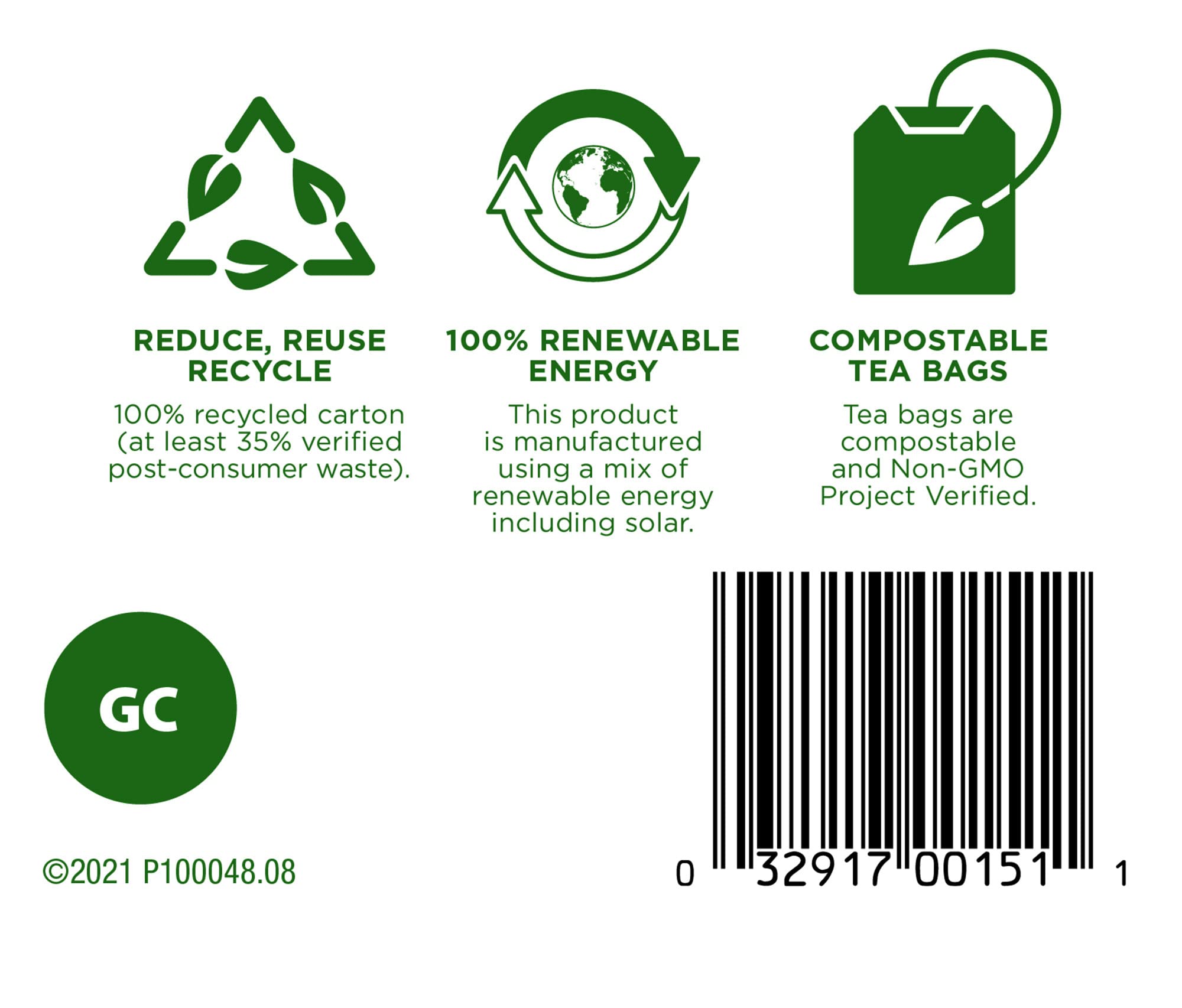Traditional Medicinals packaging shows organic and caffeine-free certifications.