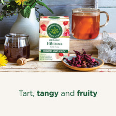 Traditional Medicinals hibiscus tea with blackberry leaf for balanced flavor