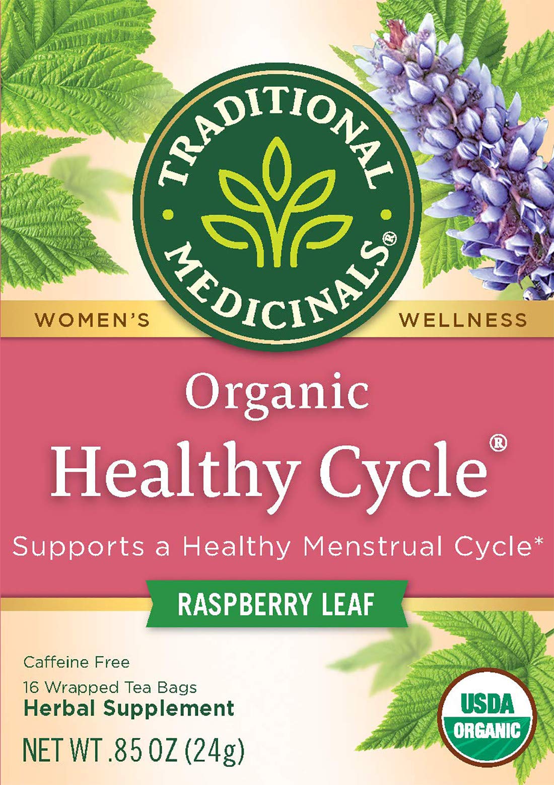 Traditional Medicinals organic-tea-pack demonstrates everyday refreshment with organic ingredients.
