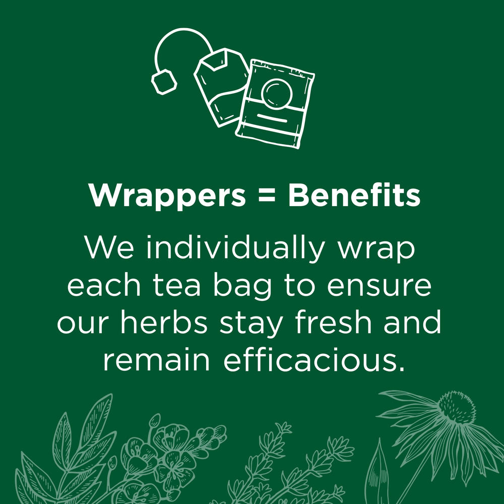 Traditional Medicinals peppermint tea brew delivers minty flavor and uplifting aroma.