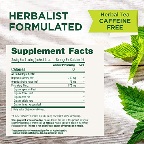 Traditional Medicinals pregnancy tea steeping cup supports a calming tea moment.