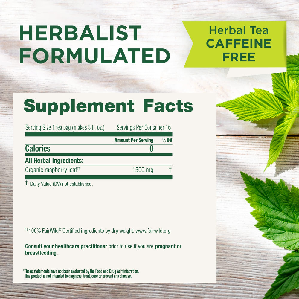 Traditional Medicinals Raspberry Leaf Tea cup infusing, ideal for soothing moments