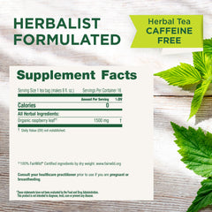 Traditional Medicinals Raspberry Leaf Tea cup infusing, ideal for soothing moments