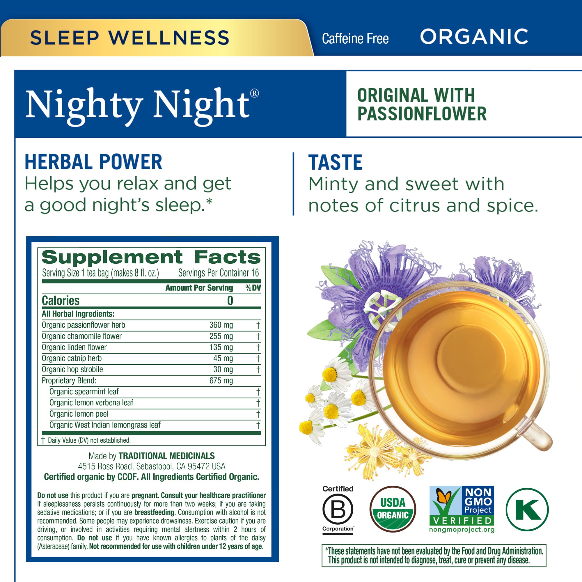 Display of Traditional Medicinals sleep-relaxation cartons for easy gifting and selection.