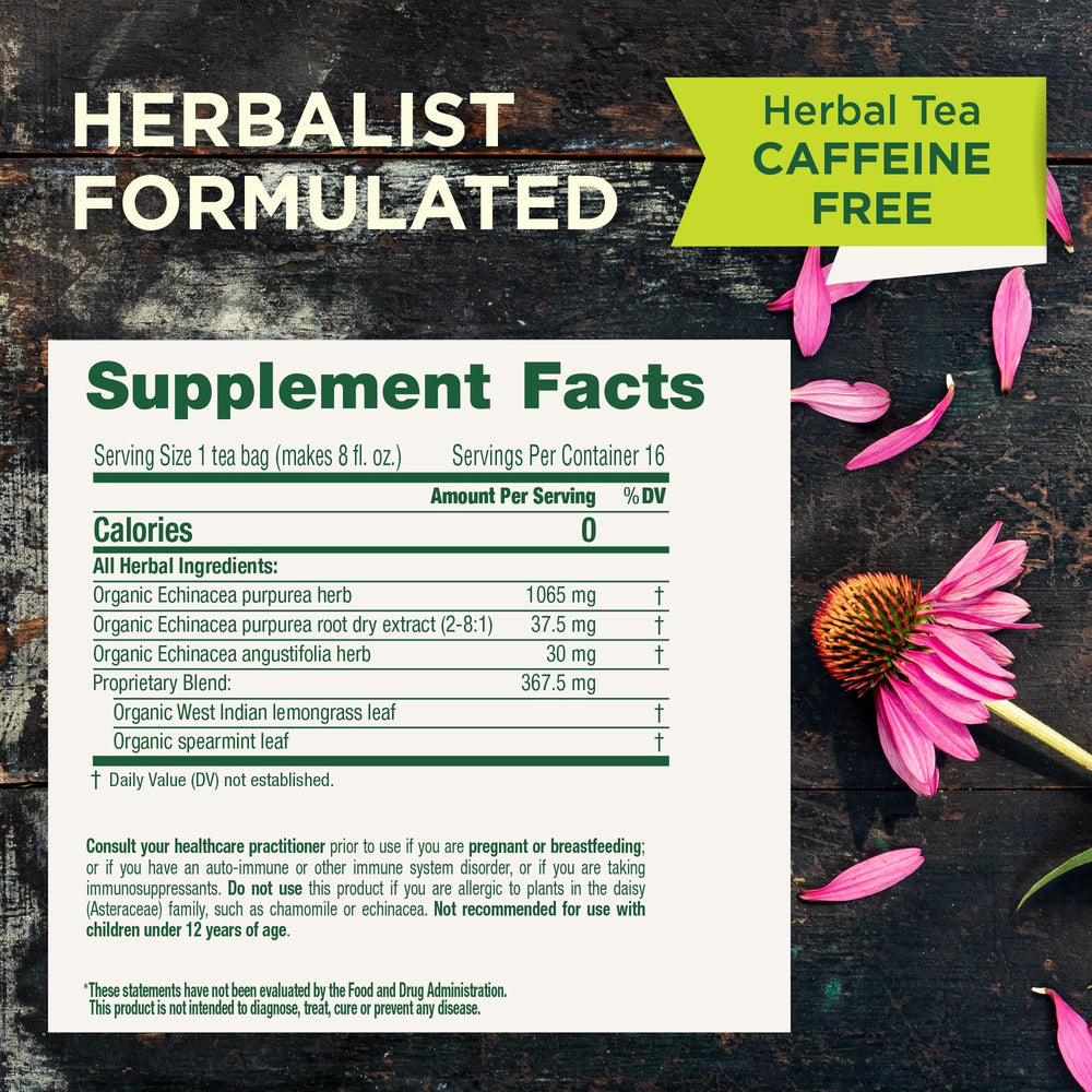 Traditional Medicinals slippery elm bark detail for throat comfort.
