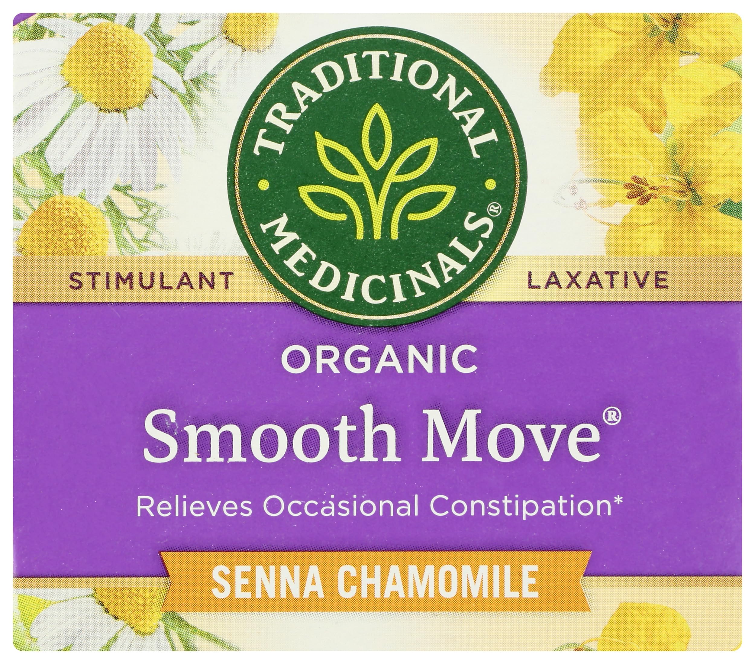Traditional Medicinals chamomile tea bag close-up, highlighting natural aroma for a calming moment.