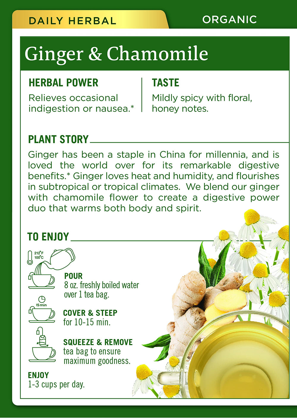 Steaming cup of Traditional Medicinals tea with a comforting aroma.