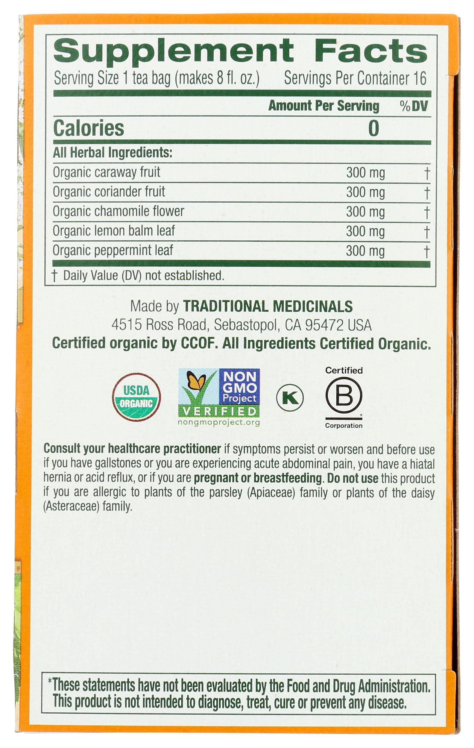 Traditional Medicinals tea-bag-open-with-spoon ready for steeping.