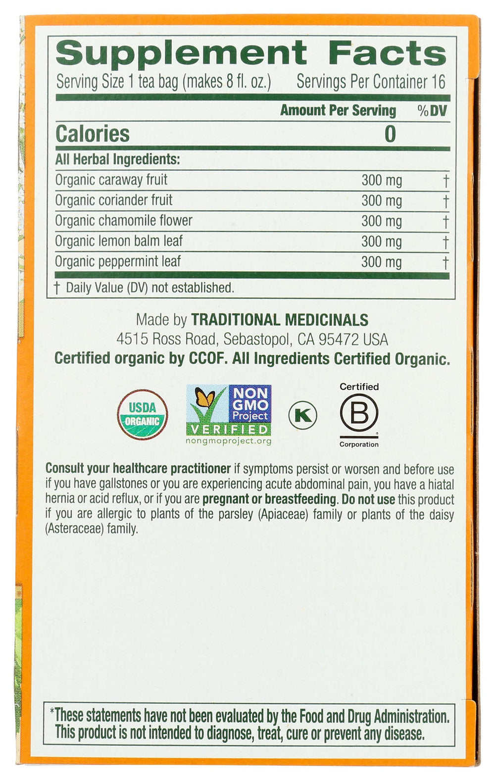 Traditional Medicinals tea-bag-open-with-spoon ready for steeping.