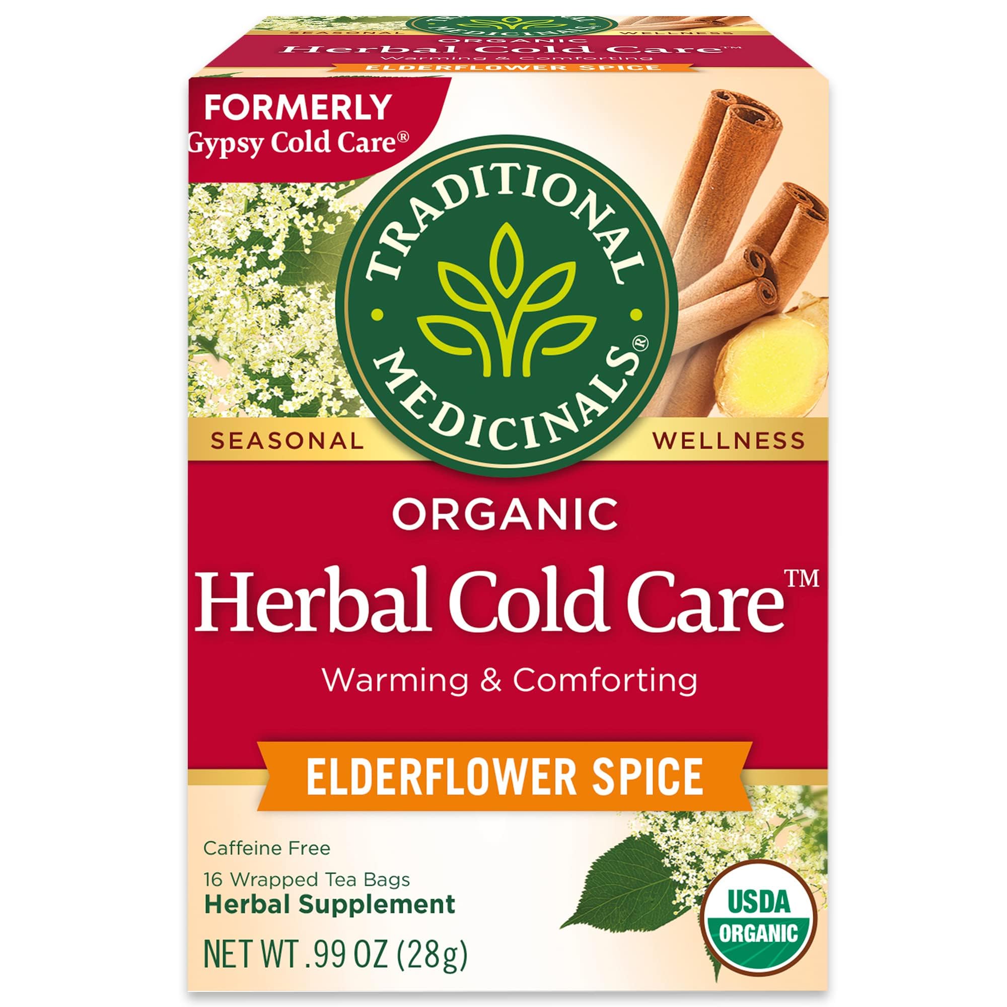Traditional Medicinals tea box inviting organic winter wellness in every bag.