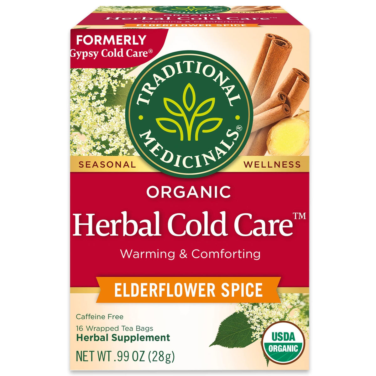 Traditional Medicinals tea box inviting organic winter wellness in every bag.