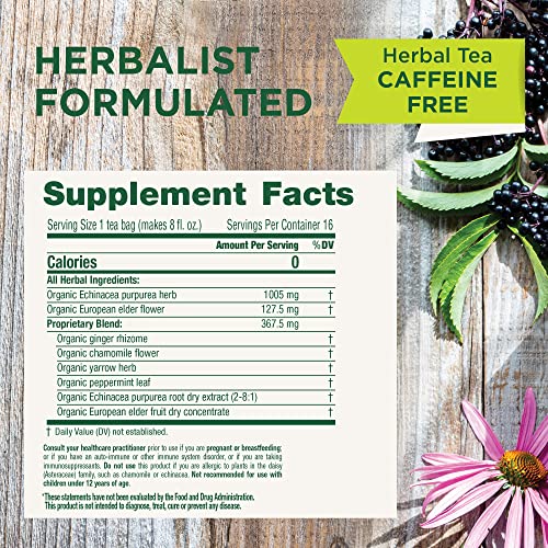 Traditional Medicinals tea in a cup shows fragrant brew with sweet-tart berry notes.