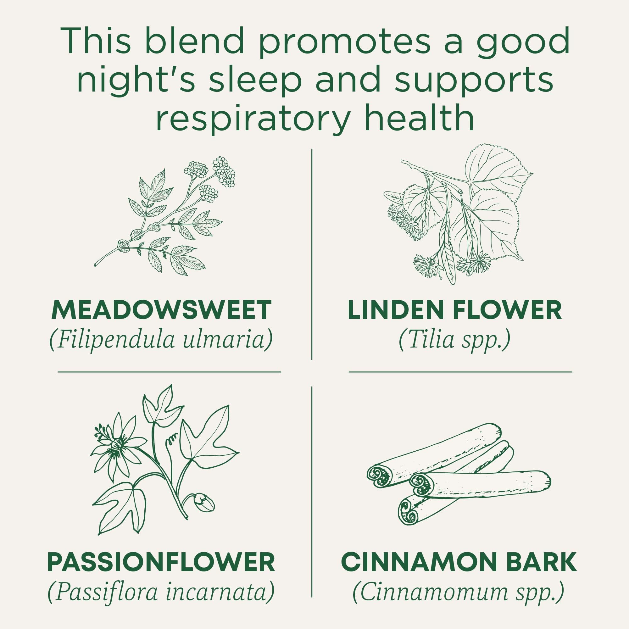 Traditional Medicinals tea cup with steam showing soothing aroma and warmth.