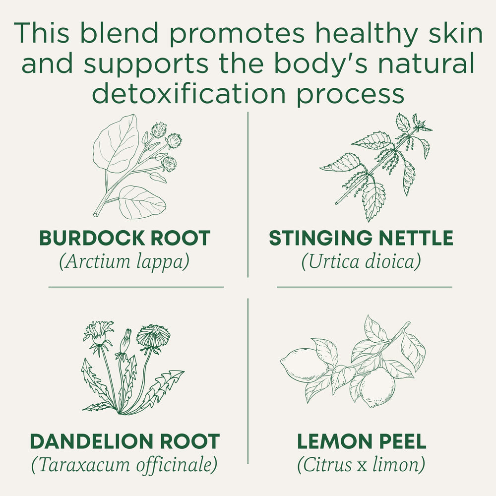Traditional Medicinals Everyday Detox Lemon box highlights organic and kosher certification.