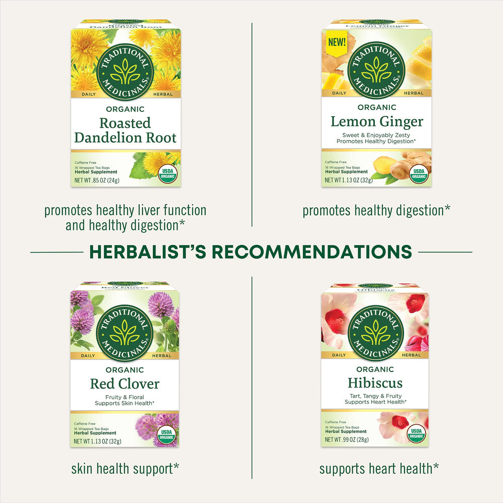Traditional Medicinals Everyday Detox Lemon kitchen scene suggests a soothing herbal break.