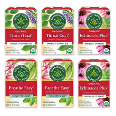 Traditional Medicinals Seasonal Care variety pack tea bags for immune and throat health