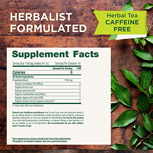 Traditional Medicinals Throat Coat Tea fair-wild ingredients—sustainably sourced herbs support mindful brewing