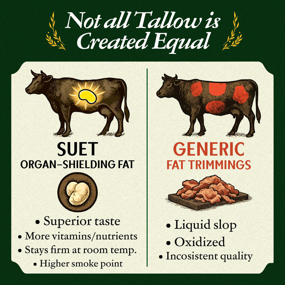 Traditional Nutrients beef tallow suited for skincare and soap production