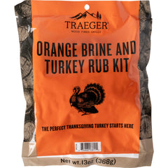 Traeger brine and rub kit 13oz package ready to flavor poultry with citrus garlic notes.