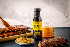 Glazed chicken with rich color and glossy shine from Traeger glaze