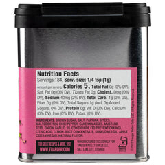Traeger Perfect Pork Rub tin back reveals ingredients and kosher certification.