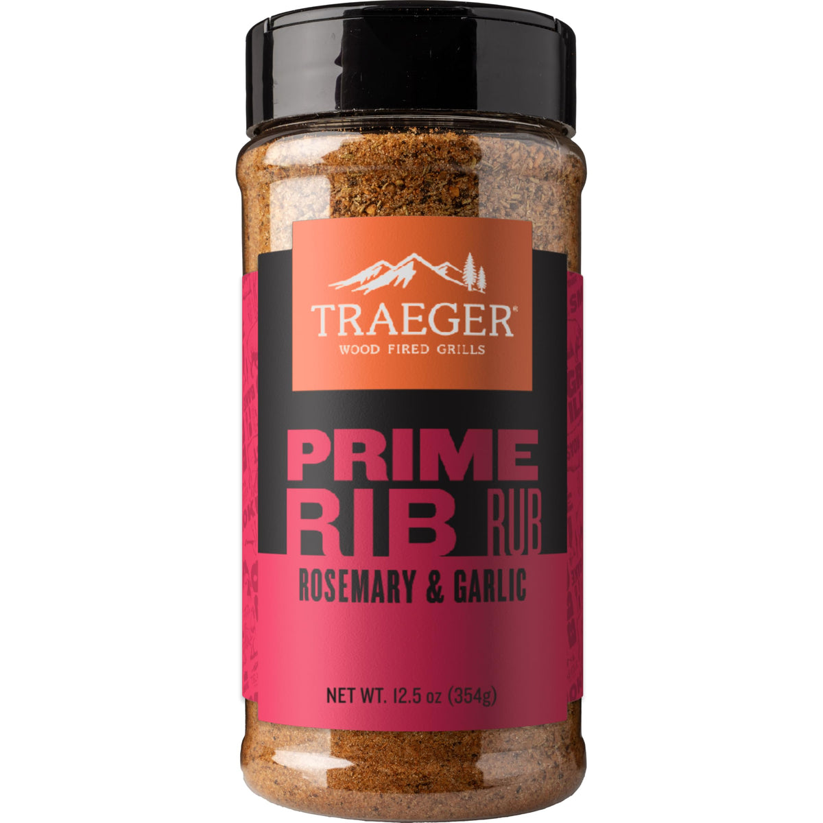Traeger Prime Rib Rub rosemary garlic bottle enhances beef flavor for prime rib and steaks