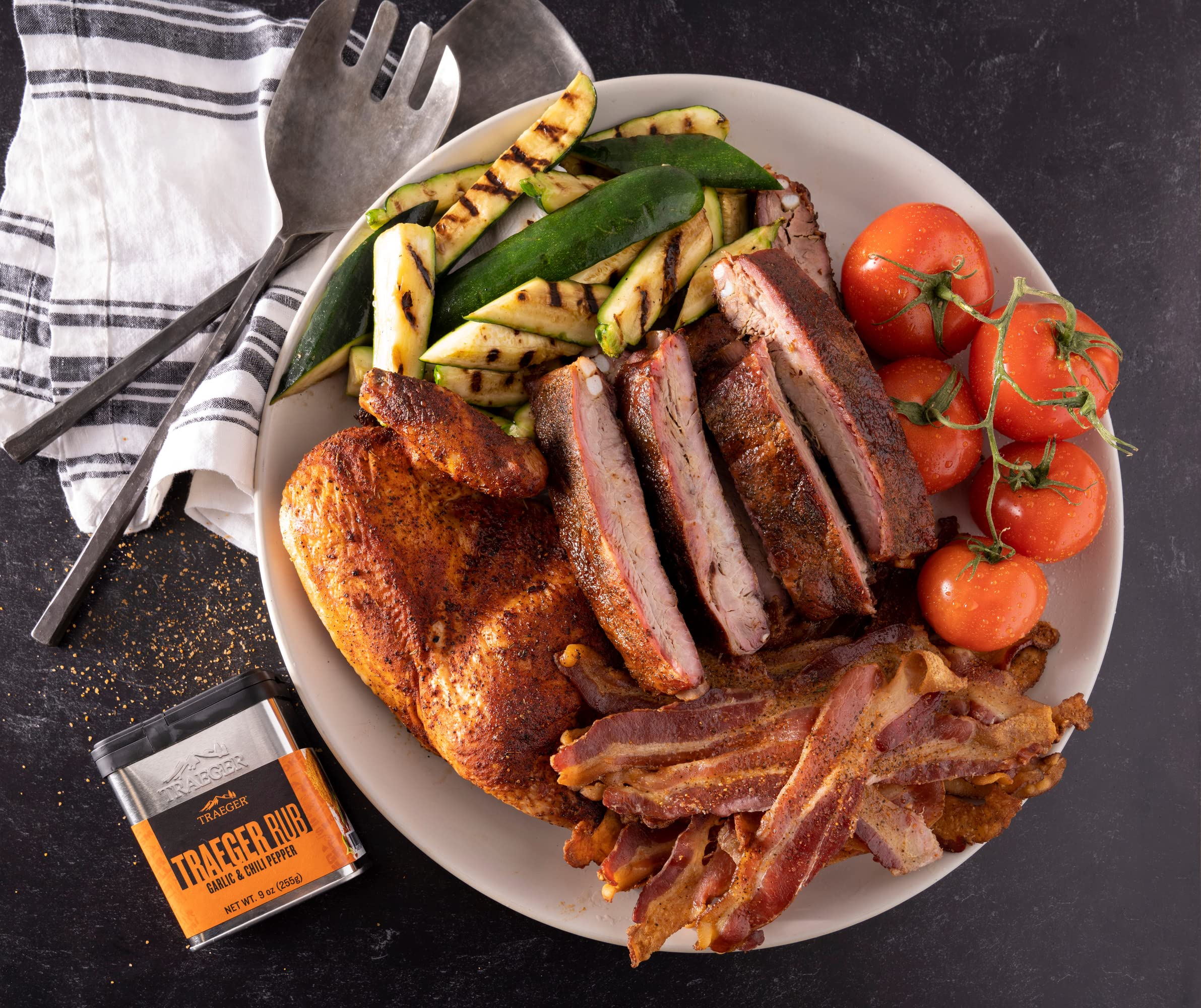 Pantry-ready Traeger rub tin for quick, gluten-free seasoning