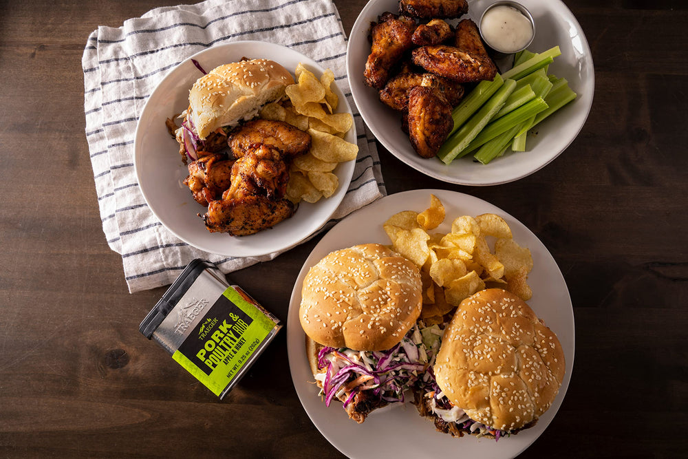 Traeger Rub Pork & Poultry in pantry as a versatile seasoning staple.