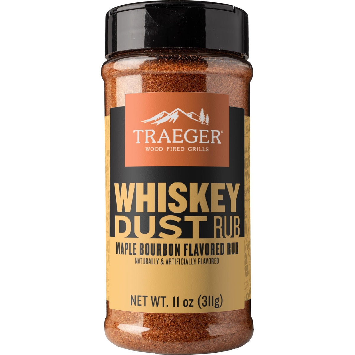 Traeger Whiskey Dust Rub with Maple Flavor on chicken for rich maple-bourbon aroma.