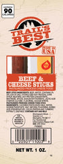 Trail's Best USA-made and USDA inspected beef & cheese sticks